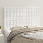 vidaXL Tăblii de pat, 4 buc, alb, 72x5x78/88 cm, piele ecologică vidaXL Tăblii de pat, 4 buc, alb, 72x5x78/88 cm, piele ecologică