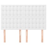 vidaXL Tăblii de pat, 4 buc, alb, 72x5x78/88 cm, piele ecologică vidaXL Tăblii de pat, 4 buc, alb, 72x5x78/88 cm, piele ecologică