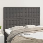 vidaXL Tăblii de pat, 4 buc, gri, 72x5x78/88 cm, piele ecologică