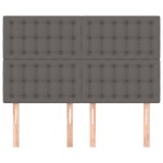 vidaXL Tăblii de pat, 4 buc, gri, 72x5x78/88 cm, piele ecologică