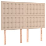 vidaXL Tăblii de pat 4 buc. cappuccino 72x5x78/88 cm piele ecologică vidaXL Tăblii de pat 4 buc. cappuccino 72x5x78/88 cm piele ecologică