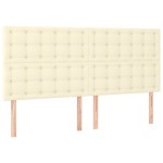 vidaXL Tăblii de pat, 4 buc, crem, 80x5x78/88 cm, piele ecologică vidaXL Tăblii de pat, 4 buc, crem, 80x5x78/88 cm, piele ecologică