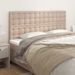 vidaXL Tăblii de pat 4 buc, cappuccino 80x5x78/88 cm piele ecologică vidaXL Tăblii de pat 4 buc, cappuccino 80x5x78/88 cm piele ecologică