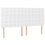 vidaXL Tăblii de pat, 4 buc, alb, 90x5x78/88 cm, piele ecologică vidaXL Tăblii de pat, 4 buc, alb, 90x5x78/88 cm, piele ecologică