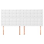 vidaXL Tăblii de pat, 4 buc, alb, 90x5x78/88 cm, piele ecologică vidaXL Tăblii de pat, 4 buc, alb, 90x5x78/88 cm, piele ecologică