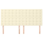 vidaXL Tăblii de pat, 4 buc, crem, 90x5x78/88 cm, piele ecologică vidaXL Tăblii de pat, 4 buc, crem, 90x5x78/88 cm, piele ecologică