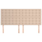 vidaXL Tăblii de pat 4 buc, cappuccino 90x5x78/88 cm piele ecologică vidaXL Tăblii de pat 4 buc, cappuccino 90x5x78/88 cm piele ecologică