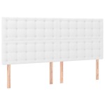 vidaXL Tăblii de pat, 4 buc, alb, 100x5x78/88 cm, piele ecologică vidaXL Tăblii de pat, 4 buc, alb, 100x5x78/88 cm, piele ecologică