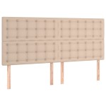 vidaXL Tăblii de pat 4 buc, cappuccino 100x5x78/88 cm piele ecologică