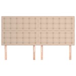 vidaXL Tăblii de pat 4 buc, cappuccino 100x5x78/88 cm piele ecologică