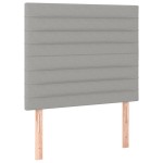 vidaXL Tăblii de pat, 2 buc, gri deschis, 80x5x78/88 cm, textil