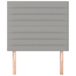 vidaXL Tăblii de pat, 2 buc, gri deschis, 80x5x78/88 cm, textil