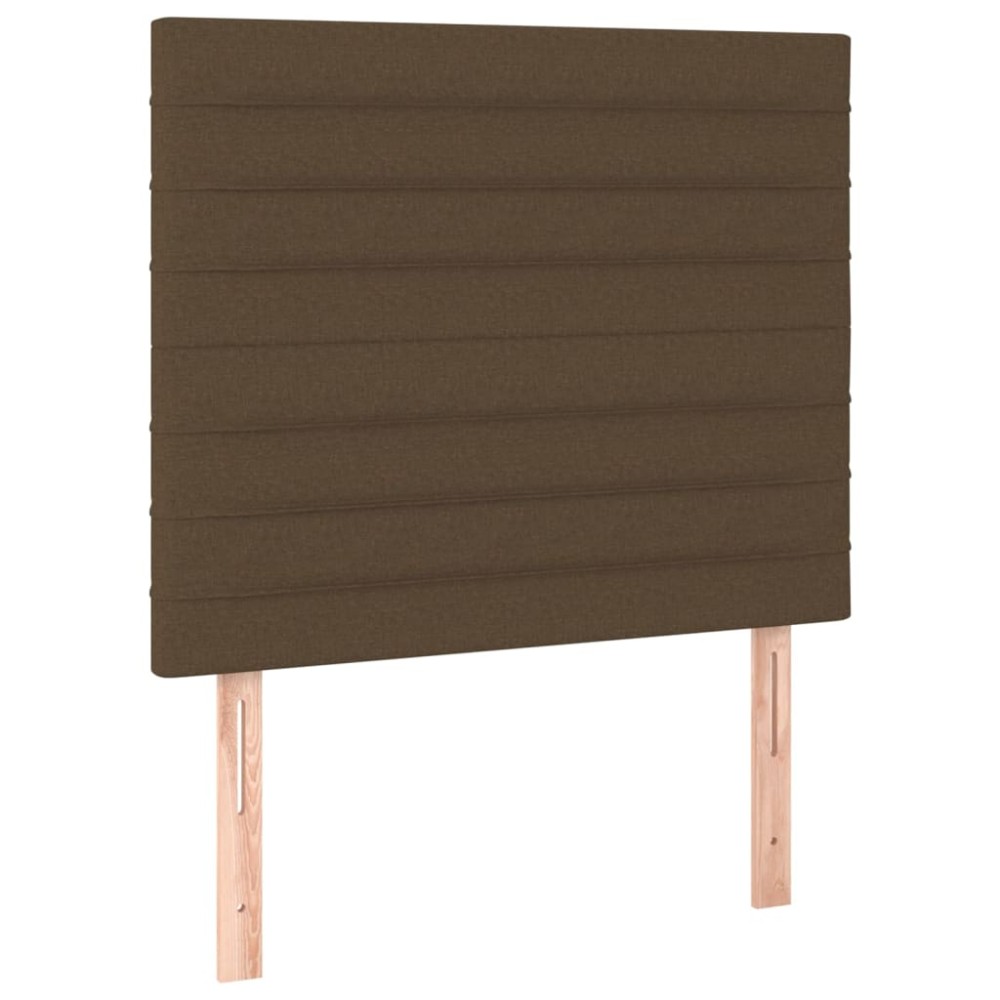 vidaXL Tăblii de pat, 2 buc, maro închis, 80x5x78/88 cm, textil