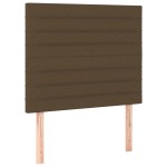 vidaXL Tăblii de pat, 2 buc, maro închis, 90x5x78/88 cm, textil