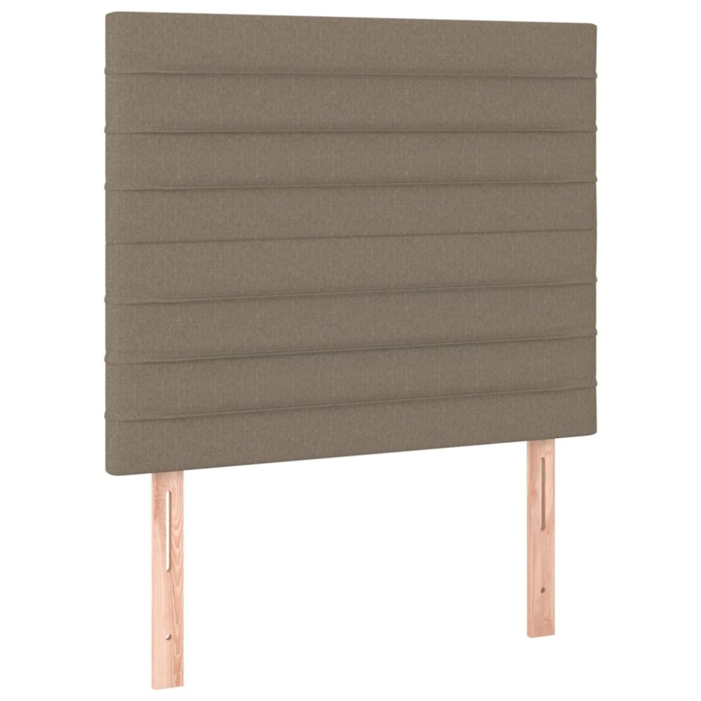 vidaXL Tăblii de pat, 2 buc, gri taupe, 90x5x78/88 cm, textil