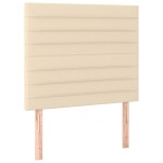 vidaXL Tăblii de pat, 2 buc, crem, 90x5x78/88 cm, textil vidaXL Tăblii de pat, 2 buc, crem, 90x5x78/88 cm, textil
