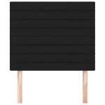 vidaXL Tăblii de pat, 2 buc, negru, 100x5x78/88 cm, textil vidaXL Tăblii de pat, 2 buc, negru, 100x5x78/88 cm, textil