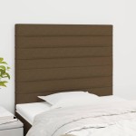 vidaXL Tăblii de pat, 2 buc, maro închis, 100x5x78/88 cm, textil