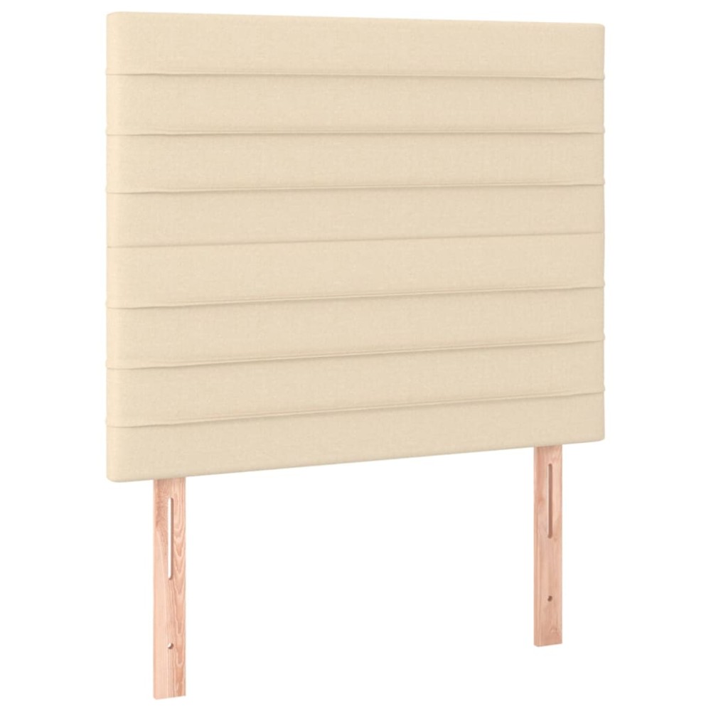 vidaXL Tăblii de pat, 2 buc, crem, 100x5x78/88 cm, textil
