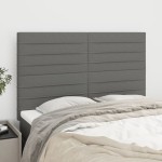 vidaXL Tăblii de pat, 4 buc, gri închis, 72x5x78/88 cm, textil vidaXL Tăblii de pat, 4 buc, gri închis, 72x5x78/88 cm, textil