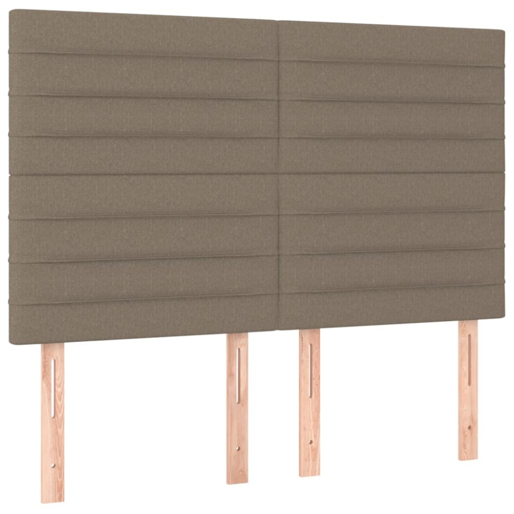 vidaXL Tăblii de pat, 4 buc, gri taupe, 72x5x78/88 cm, textil
