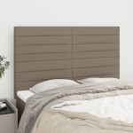 vidaXL Tăblii de pat, 4 buc, gri taupe, 72x5x78/88 cm, textil vidaXL Tăblii de pat, 4 buc, gri taupe, 72x5x78/88 cm, textil
