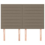 vidaXL Tăblii de pat, 4 buc, gri taupe, 72x5x78/88 cm, textil vidaXL Tăblii de pat, 4 buc, gri taupe, 72x5x78/88 cm, textil