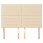 vidaXL Tăblii de pat, 4 buc, crem, 72x5x78/88 cm, textil vidaXL Tăblii de pat, 4 buc, crem, 72x5x78/88 cm, textil