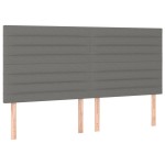 vidaXL Tăblii de pat, 4 buc, gri închis, 80x5x78/88 cm, textil vidaXL Tăblii de pat, 4 buc, gri închis, 80x5x78/88 cm, textil