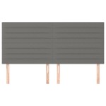 vidaXL Tăblii de pat, 4 buc, gri închis, 80x5x78/88 cm, textil vidaXL Tăblii de pat, 4 buc, gri închis, 80x5x78/88 cm, textil