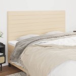vidaXL Tăblii de pat, 4 buc, crem, 80x5x78/88 cm, textil vidaXL Tăblii de pat, 4 buc, crem, 80x5x78/88 cm, textil