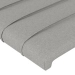 vidaXL Tăblii de pat, 4 buc, gri deschis, 90x5x78/88 cm, textil vidaXL Tăblii de pat, 4 buc, gri deschis, 90x5x78/88 cm, textil