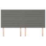 vidaXL Tăblii de pat, 4 buc, gri închis, 90x5x78/88 cm, textil vidaXL Tăblii de pat, 4 buc, gri închis, 90x5x78/88 cm, textil