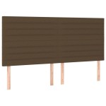 vidaXL Tăblii de pat, 4 buc, maro închis, 90x5x78/88 cm, textil vidaXL Tăblii de pat, 4 buc, maro închis, 90x5x78/88 cm, textil