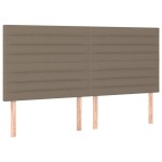 vidaXL Tăblii de pat, 4 buc, gri taupe, 90x5x78/88 cm, textil