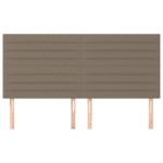 vidaXL Tăblii de pat, 4 buc, gri taupe, 90x5x78/88 cm, textil