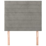 vidaXL Tăblii de pat, 2 buc, gri deschis, 80x5x78/88 cm, catifea