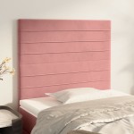 vidaXL Tăblii de pat, 2 buc, roz, 80x5x78/88 cm, catifea vidaXL Tăblii de pat, 2 buc, roz, 80x5x78/88 cm, catifea