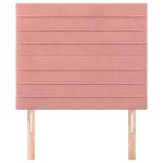 vidaXL Tăblii de pat, 2 buc, roz, 80x5x78/88 cm, catifea vidaXL Tăblii de pat, 2 buc, roz, 80x5x78/88 cm, catifea