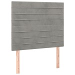 vidaXL Tăblii de pat, 2 buc, gri deschis, 90x5x78/88 cm, catifea