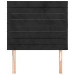 vidaXL Tăblii de pat, 2 buc, negru, 90x5x78/88 cm, catifea
