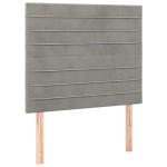vidaXL Tăblii de pat, 2 buc, gri deschis, 100x5x78/88 cm, catifea vidaXL Tăblii de pat, 2 buc, gri deschis, 100x5x78/88 cm, catifea
