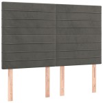 vidaXL Tăblii de pat, 4 buc, gri închis, 72x5x78/88 cm, catifea vidaXL Tăblii de pat, 4 buc, gri închis, 72x5x78/88 cm, catifea