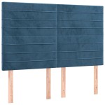 vidaXL Tăblii de pat, 4 buc, albastru închis, 72x5x78/88 cm, catifea vidaXL Tăblii de pat, 4 buc, albastru închis, 72x5x78/88 cm, catifea