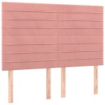 vidaXL Tăblii de pat, 4 buc, roz, 72x5x78/88 cm, catifea vidaXL Tăblii de pat, 4 buc, roz, 72x5x78/88 cm, catifea