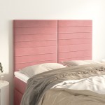 vidaXL Tăblii de pat, 4 buc, roz, 72x5x78/88 cm, catifea vidaXL Tăblii de pat, 4 buc, roz, 72x5x78/88 cm, catifea