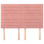 vidaXL Tăblii de pat, 4 buc, roz, 72x5x78/88 cm, catifea vidaXL Tăblii de pat, 4 buc, roz, 72x5x78/88 cm, catifea