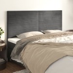 vidaXL Tăblii de pat, 4 buc, gri închis, 80x5x78/88 cm, catifea vidaXL Tăblii de pat, 4 buc, gri închis, 80x5x78/88 cm, catifea