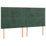 vidaXL Tăblii de pat, 4 buc, verde închis, 80x5x78/88 cm, catifea vidaXL Tăblii de pat, 4 buc, verde închis, 80x5x78/88 cm, catifea