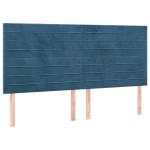 vidaXL Tăblii de pat, 4 buc, albastru închis, 80x5x78/88 cm, catifea vidaXL Tăblii de pat, 4 buc, albastru închis, 80x5x78/88 cm, catifea